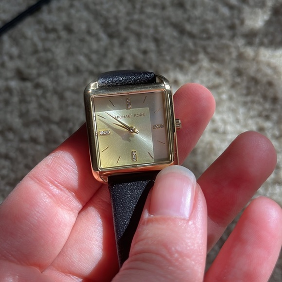 Michael Kors leather wrap around watch